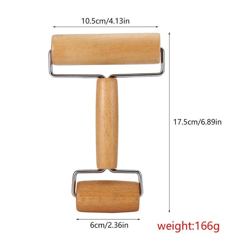 TOPINCN Dough Baker Roller Set Wooden Rolling Pin Baking Kitchen Utensils for Pastry, Pizza,Cookie and More(Type 1) - Image 3